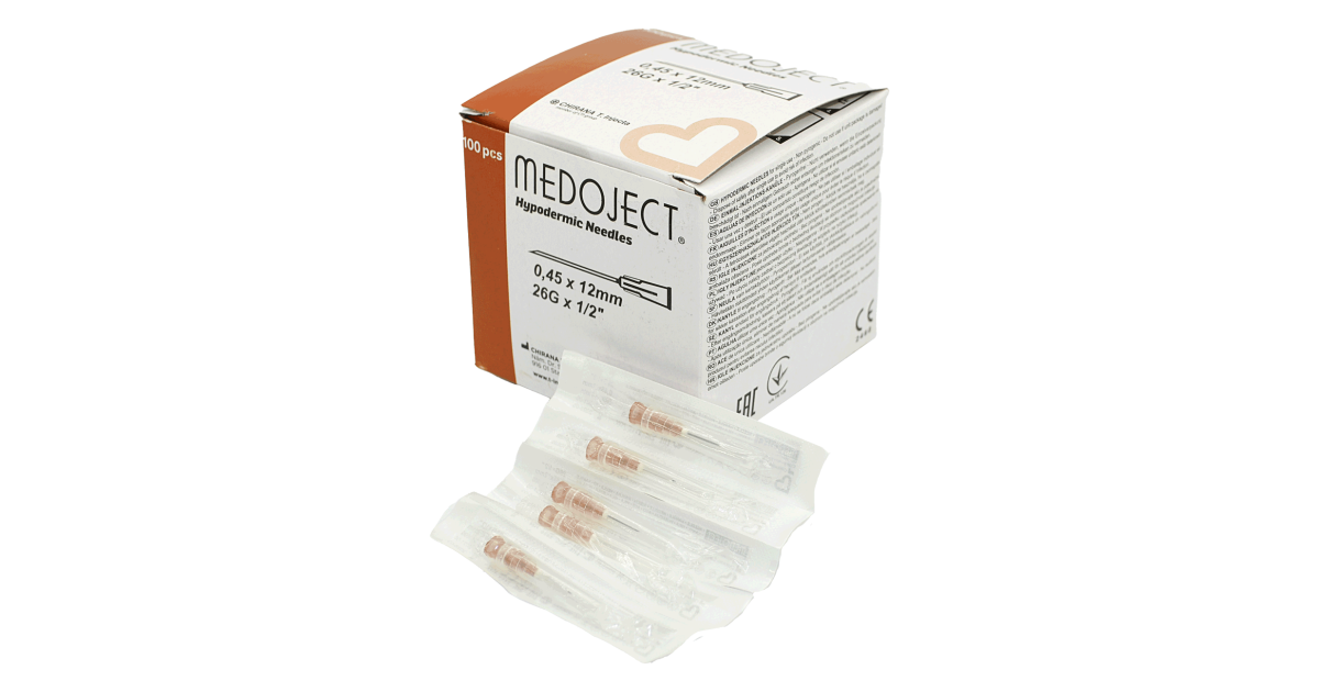 Medoject Hypodermic Needles, Sterile, (100 pieces) - Hawksley
