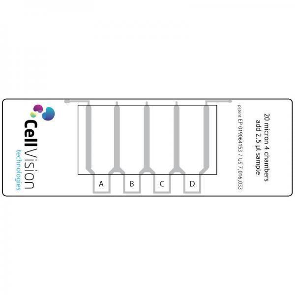 CellVision Counting Chamber - 20um Slide - 4 chambers - Hawksley