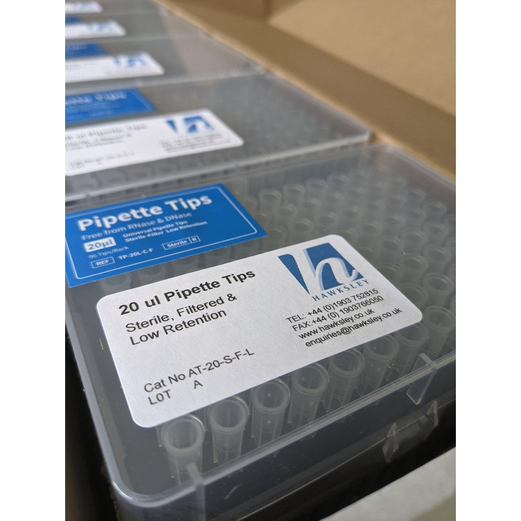 sterile, filtered and low retention pipette tips