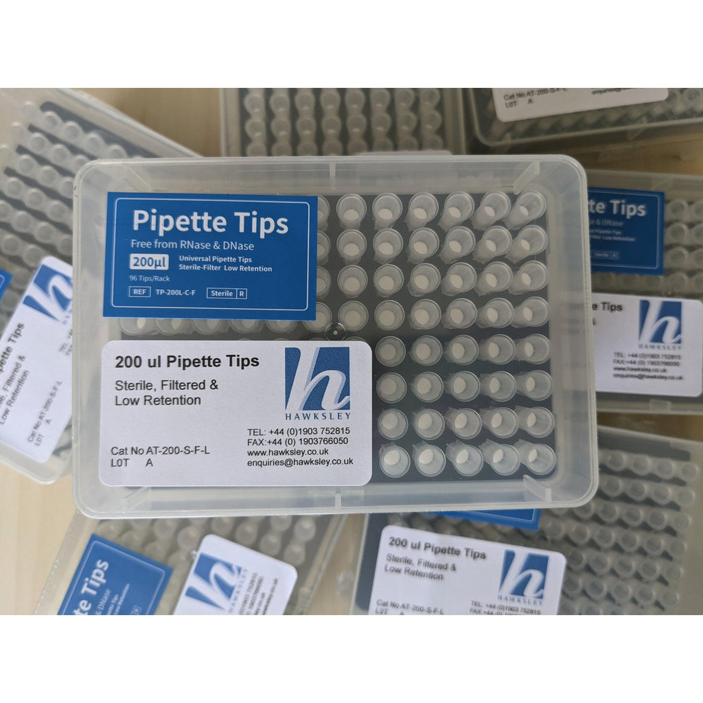 Hawksley universal sterile filtered low retention pipette tips