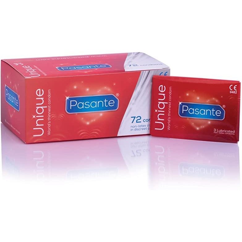 Pasante Non-spermicidal Unique Condoms - Pack of 72 - Hawksley Pasante Non-spermicidal Unique Condoms - Pack of 72 - Hawksley